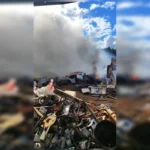 1 de 1 incendio-fabrica-reciclagem-luziania-4 - Foto: Divulgação/CBMGO