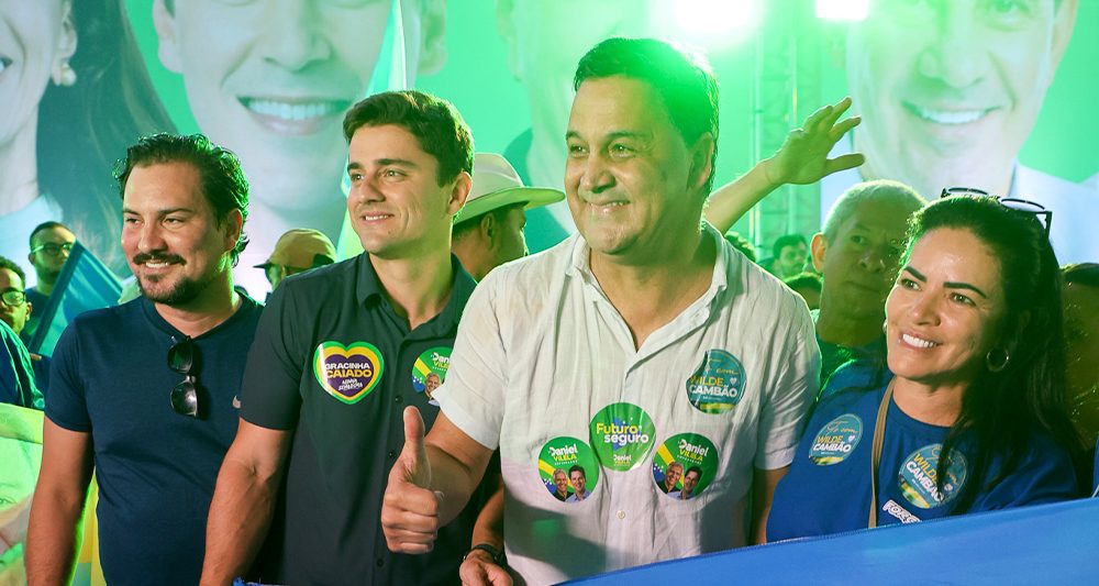 Wilde Cambão durante convenção partidária que oficializou sua candidatura à reeleição para deputado estadual. Foto: Assessoria de Imprensado Wilde Cambão.