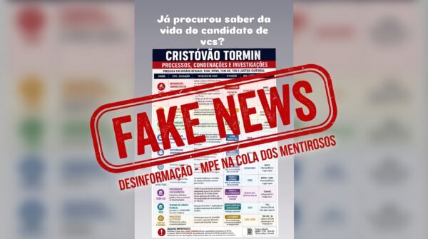 Ministério Público Eleitoral apoia ação contra mentiras divulgadas contra Cristóvão Tormin em Goiás