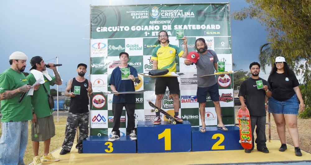 Cristalina recebeu a primeira etapa do Circuito Goiano de Skateboard na Praça Cordelino Lopes. Foto: Prefeitura de Cristalina.